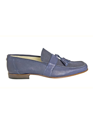 Suede Loafer, Navy